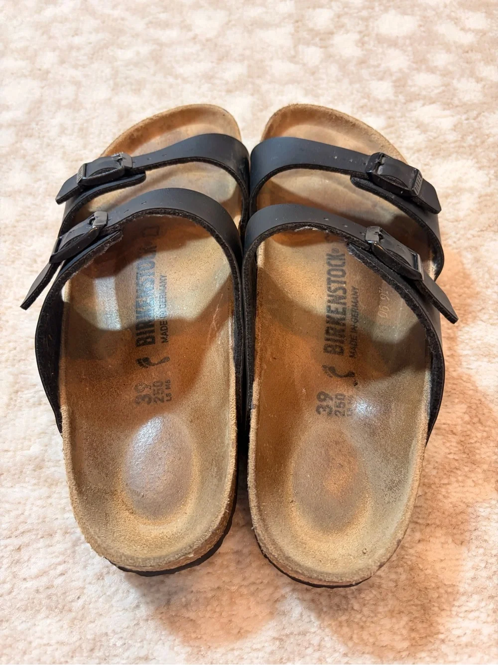 Birkenstock Black Two-Strap Arizona Sandals with Buckles - Picture 2 of 9